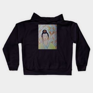 Quan Yin - Ascended master - by Renate van Nijen Kids Hoodie